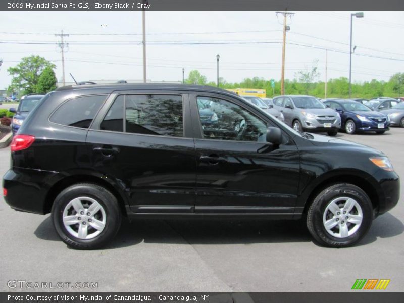 Ebony Black / Gray 2009 Hyundai Santa Fe GLS