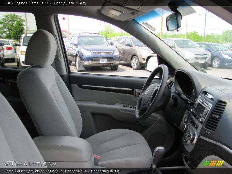 Ebony Black / Gray 2009 Hyundai Santa Fe GLS