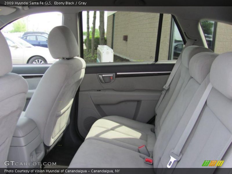 Ebony Black / Gray 2009 Hyundai Santa Fe GLS