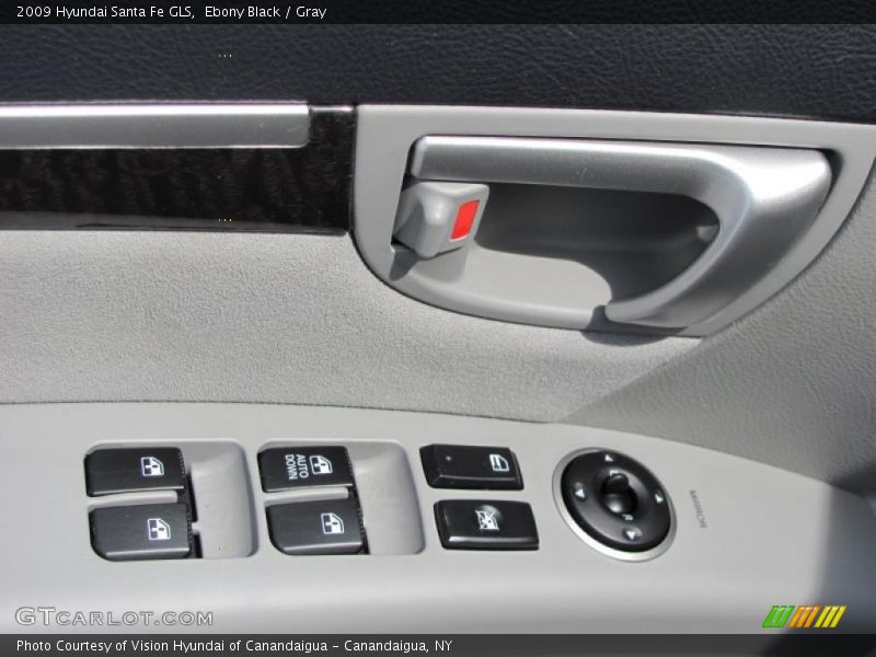 Ebony Black / Gray 2009 Hyundai Santa Fe GLS