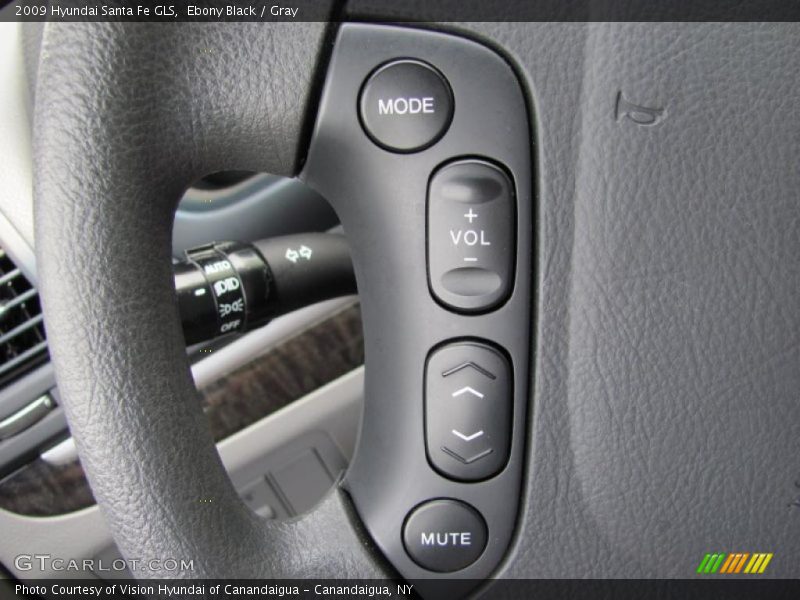 Ebony Black / Gray 2009 Hyundai Santa Fe GLS