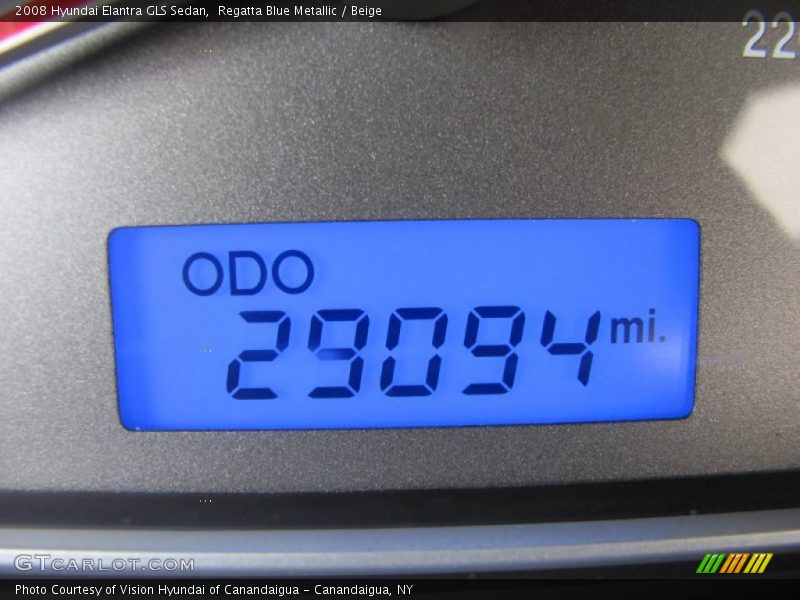 Regatta Blue Metallic / Beige 2008 Hyundai Elantra GLS Sedan