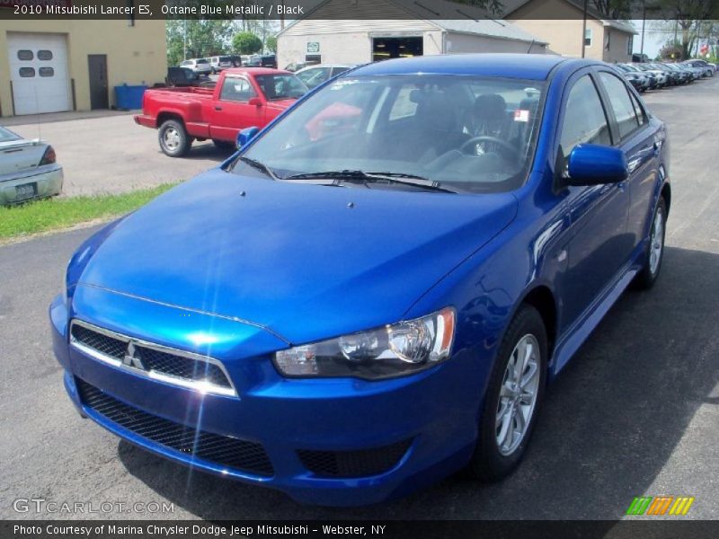 Octane Blue Metallic / Black 2010 Mitsubishi Lancer ES