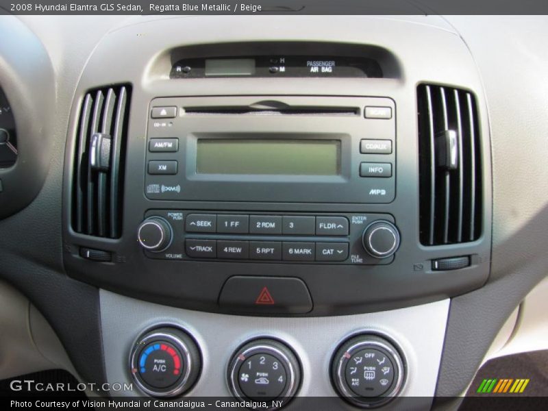 Regatta Blue Metallic / Beige 2008 Hyundai Elantra GLS Sedan
