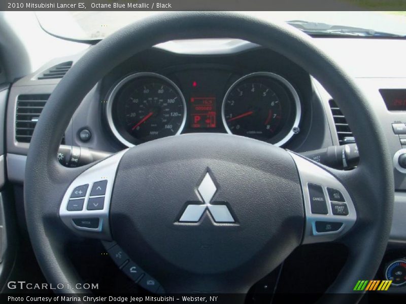 Octane Blue Metallic / Black 2010 Mitsubishi Lancer ES