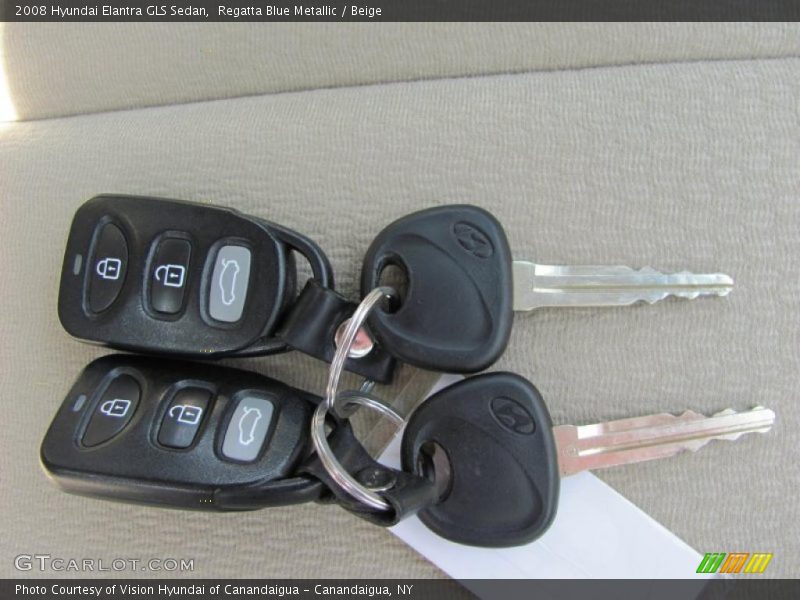 Regatta Blue Metallic / Beige 2008 Hyundai Elantra GLS Sedan