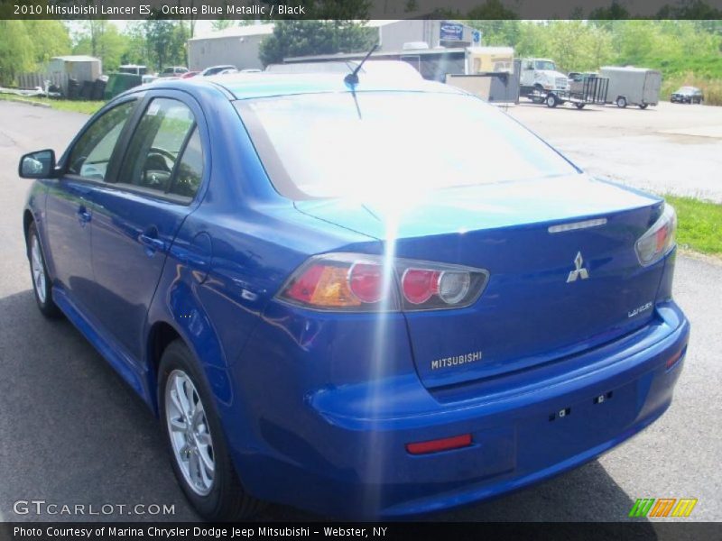 Octane Blue Metallic / Black 2010 Mitsubishi Lancer ES