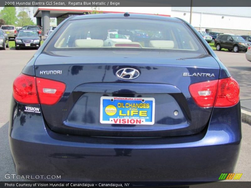 Regatta Blue Metallic / Beige 2008 Hyundai Elantra GLS Sedan