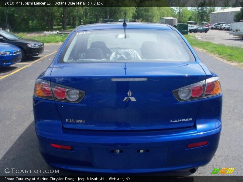 Octane Blue Metallic / Black 2010 Mitsubishi Lancer ES