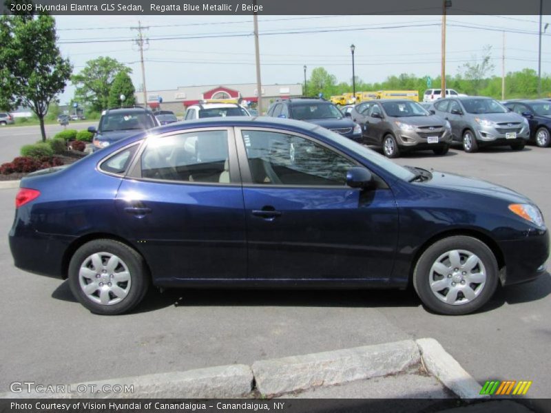 Regatta Blue Metallic / Beige 2008 Hyundai Elantra GLS Sedan