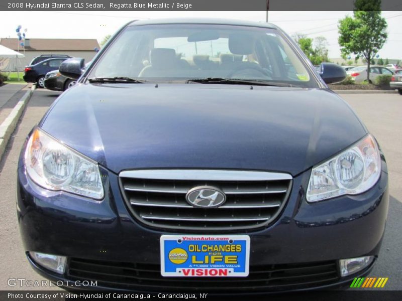 Regatta Blue Metallic / Beige 2008 Hyundai Elantra GLS Sedan