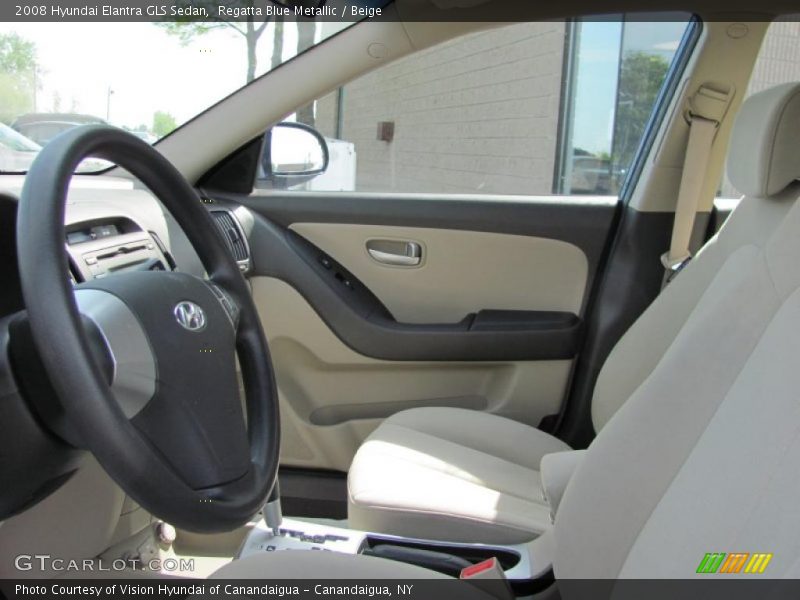 Regatta Blue Metallic / Beige 2008 Hyundai Elantra GLS Sedan