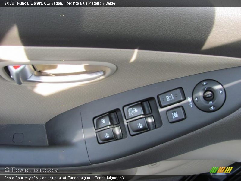 Regatta Blue Metallic / Beige 2008 Hyundai Elantra GLS Sedan