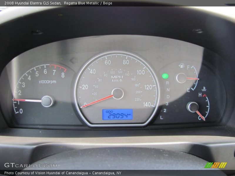 Regatta Blue Metallic / Beige 2008 Hyundai Elantra GLS Sedan