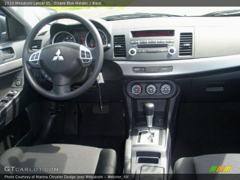 Octane Blue Metallic / Black 2010 Mitsubishi Lancer ES