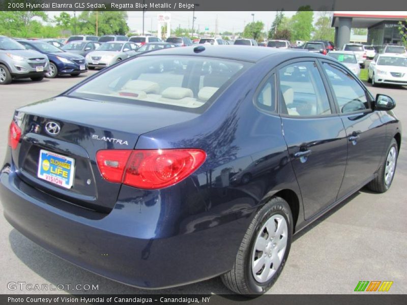 Regatta Blue Metallic / Beige 2008 Hyundai Elantra GLS Sedan