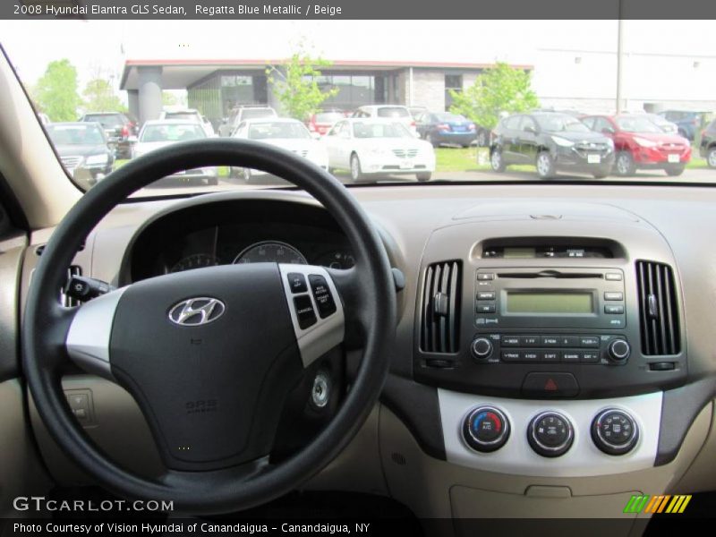 Regatta Blue Metallic / Beige 2008 Hyundai Elantra GLS Sedan