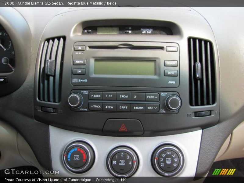 Regatta Blue Metallic / Beige 2008 Hyundai Elantra GLS Sedan