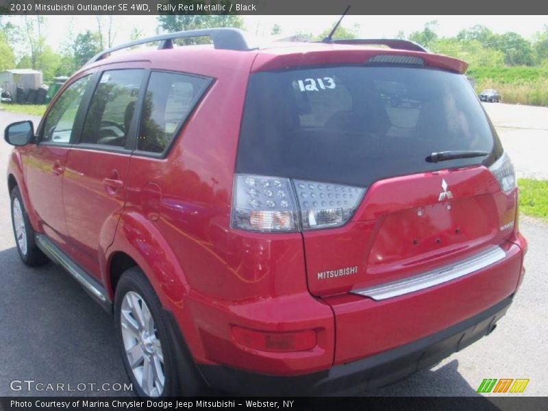 Rally Red Metallic / Black 2010 Mitsubishi Outlander SE 4WD