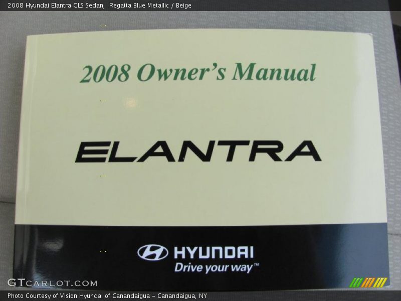 Regatta Blue Metallic / Beige 2008 Hyundai Elantra GLS Sedan