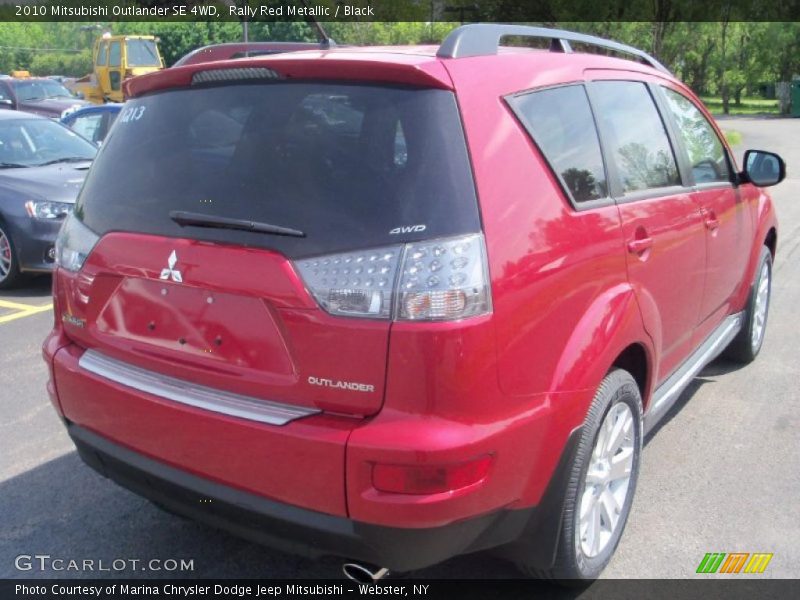 Rally Red Metallic / Black 2010 Mitsubishi Outlander SE 4WD