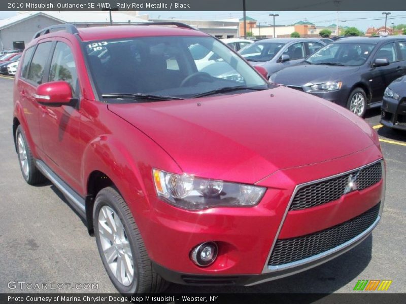Rally Red Metallic / Black 2010 Mitsubishi Outlander SE 4WD