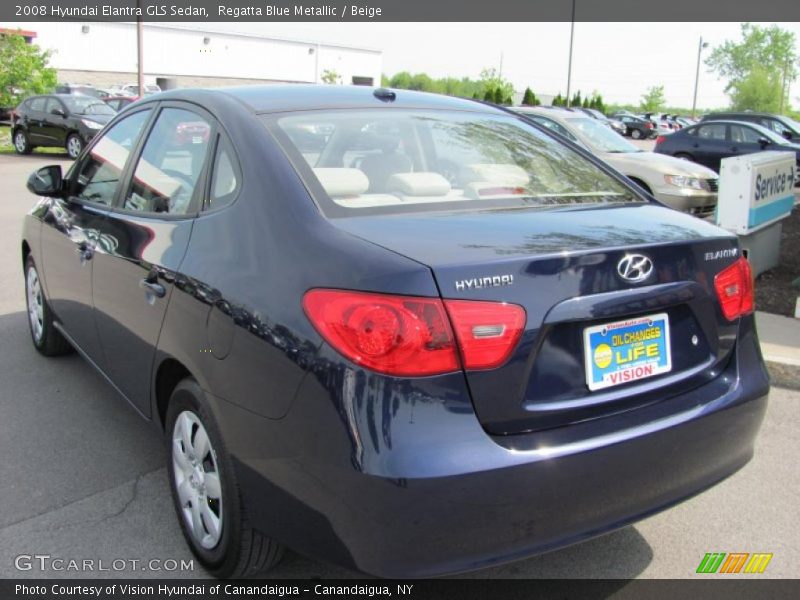 Regatta Blue Metallic / Beige 2008 Hyundai Elantra GLS Sedan