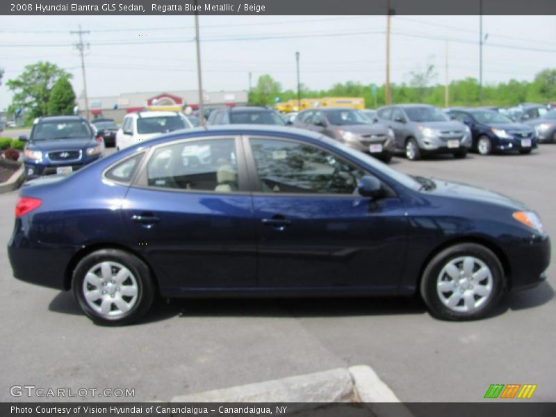 Regatta Blue Metallic / Beige 2008 Hyundai Elantra GLS Sedan