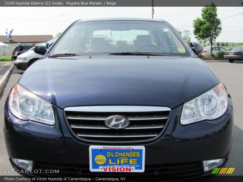 Regatta Blue Metallic / Beige 2008 Hyundai Elantra GLS Sedan