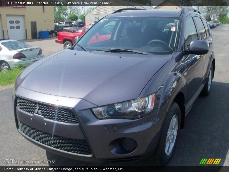 Graphite Gray Pearl / Black 2010 Mitsubishi Outlander ES 4WD