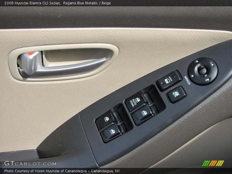 Regatta Blue Metallic / Beige 2008 Hyundai Elantra GLS Sedan