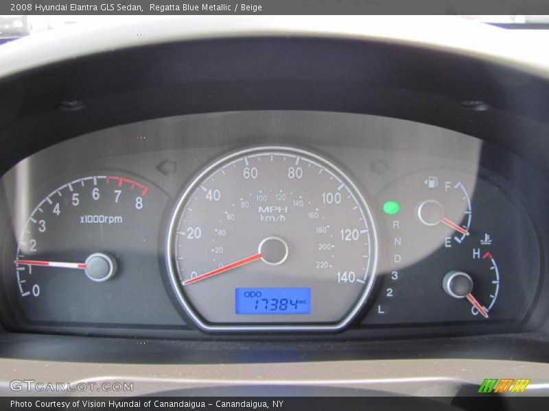 Regatta Blue Metallic / Beige 2008 Hyundai Elantra GLS Sedan