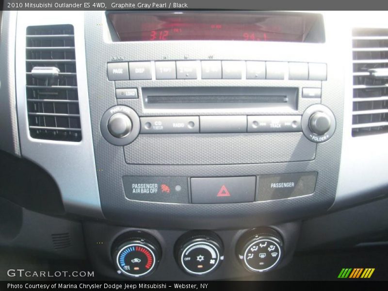 Graphite Gray Pearl / Black 2010 Mitsubishi Outlander ES 4WD