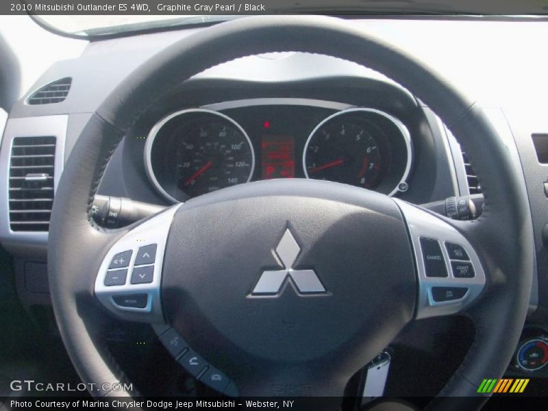 Graphite Gray Pearl / Black 2010 Mitsubishi Outlander ES 4WD