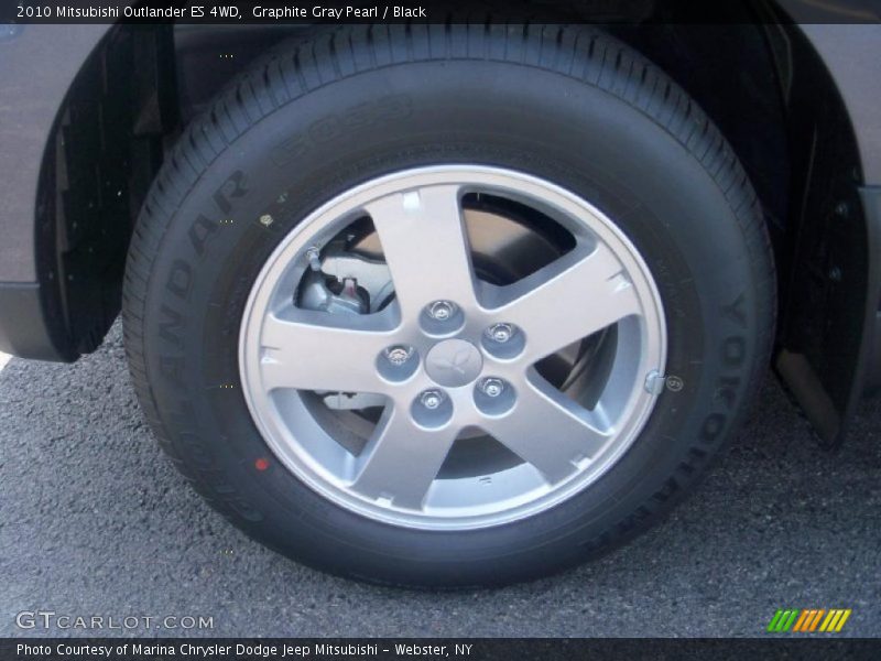 Graphite Gray Pearl / Black 2010 Mitsubishi Outlander ES 4WD
