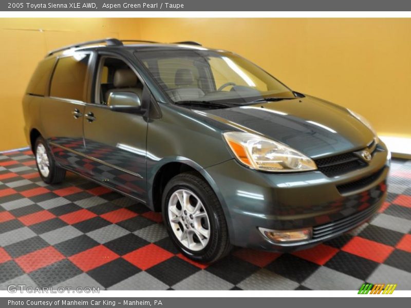 Aspen Green Pearl / Taupe 2005 Toyota Sienna XLE AWD