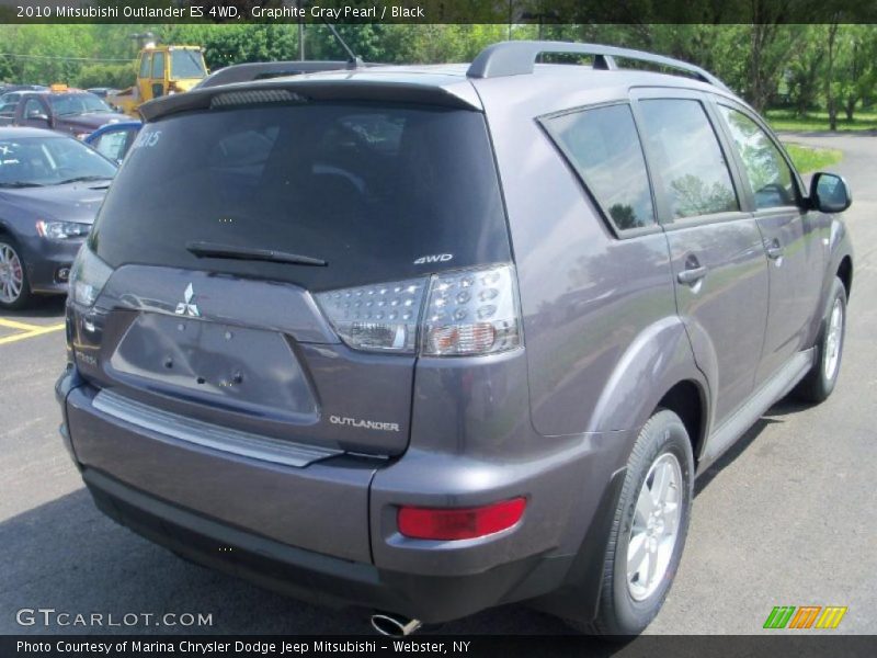 Graphite Gray Pearl / Black 2010 Mitsubishi Outlander ES 4WD