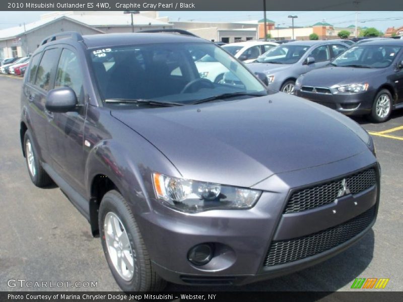 Graphite Gray Pearl / Black 2010 Mitsubishi Outlander ES 4WD
