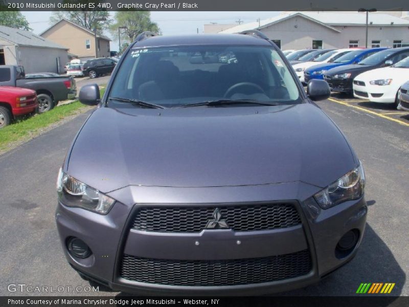 Graphite Gray Pearl / Black 2010 Mitsubishi Outlander ES 4WD