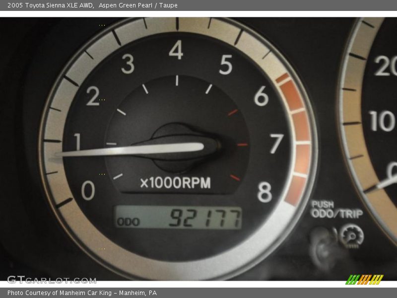 Aspen Green Pearl / Taupe 2005 Toyota Sienna XLE AWD