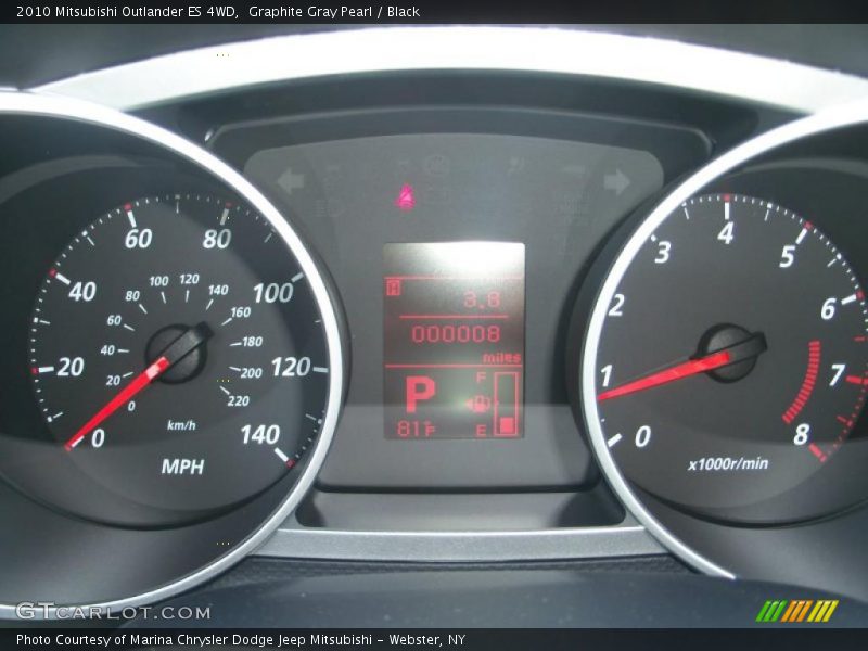 Graphite Gray Pearl / Black 2010 Mitsubishi Outlander ES 4WD