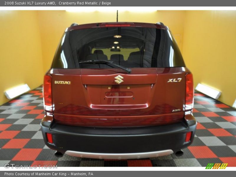 Cranberry Red Metallic / Beige 2008 Suzuki XL7 Luxury AWD