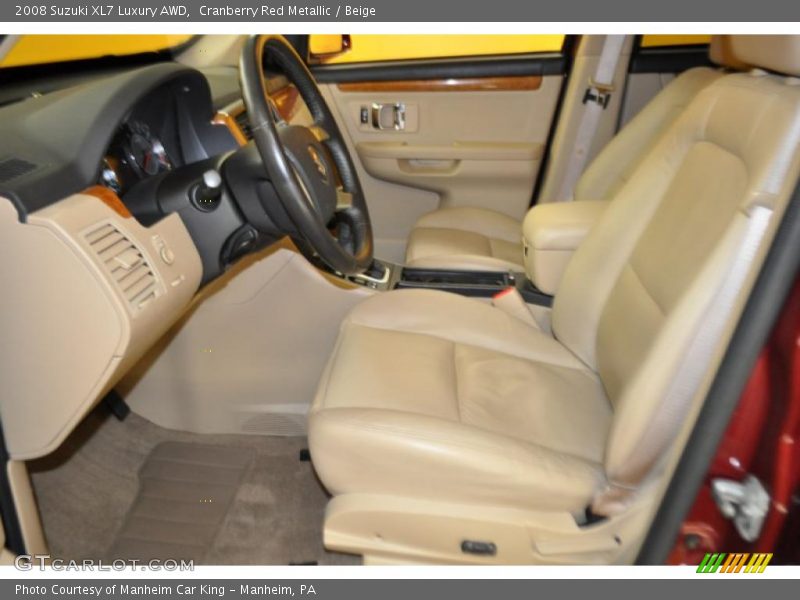 Cranberry Red Metallic / Beige 2008 Suzuki XL7 Luxury AWD