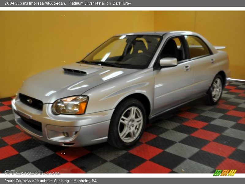 Platinum Silver Metallic / Dark Gray 2004 Subaru Impreza WRX Sedan