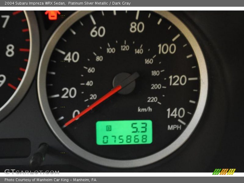 Platinum Silver Metallic / Dark Gray 2004 Subaru Impreza WRX Sedan