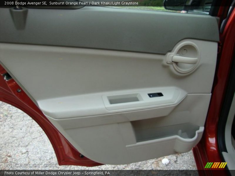 Sunburst Orange Pearl / Dark Khaki/Light Graystone 2008 Dodge Avenger SE
