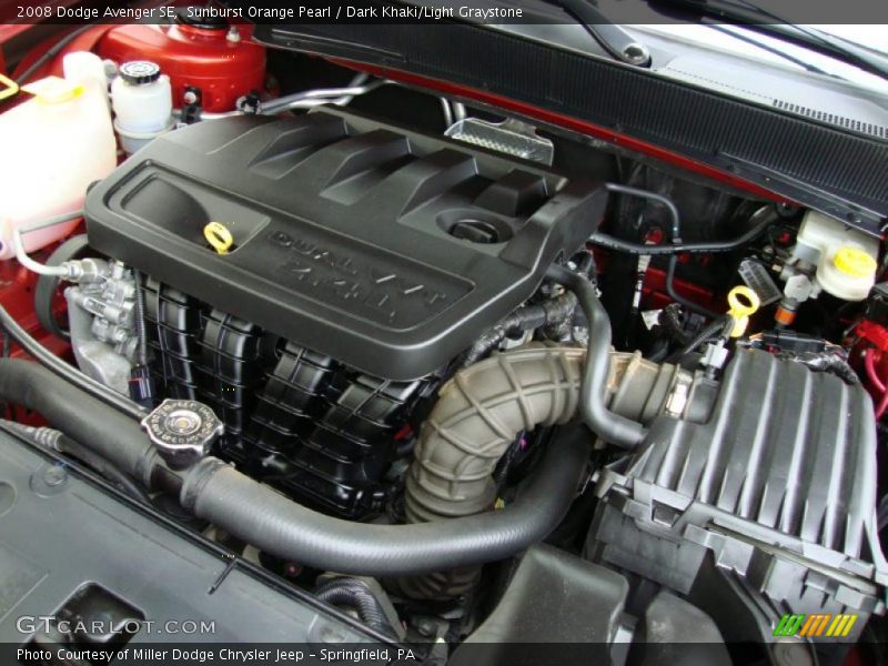 Sunburst Orange Pearl / Dark Khaki/Light Graystone 2008 Dodge Avenger SE