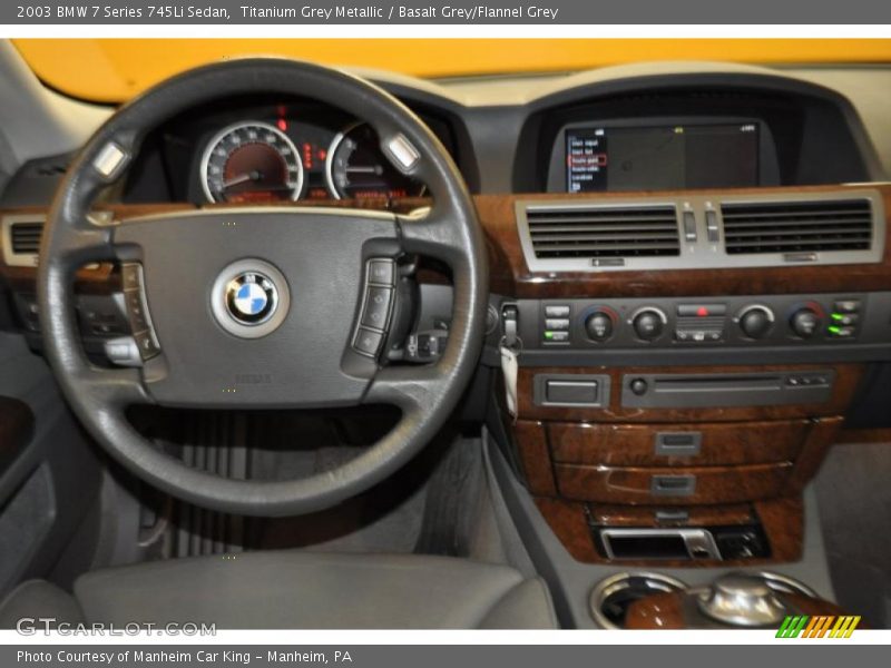 Titanium Grey Metallic / Basalt Grey/Flannel Grey 2003 BMW 7 Series 745Li Sedan