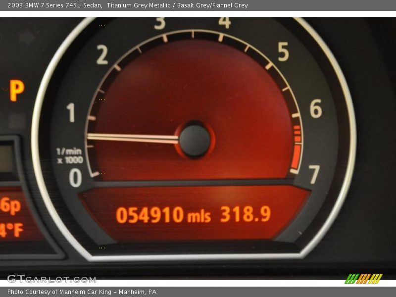 Titanium Grey Metallic / Basalt Grey/Flannel Grey 2003 BMW 7 Series 745Li Sedan