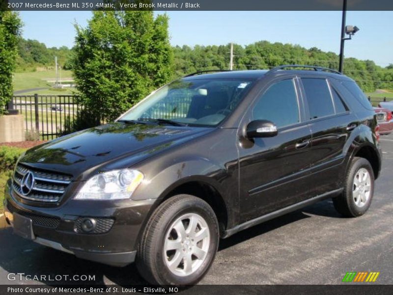 Verde Brook Metallic / Black 2007 Mercedes-Benz ML 350 4Matic